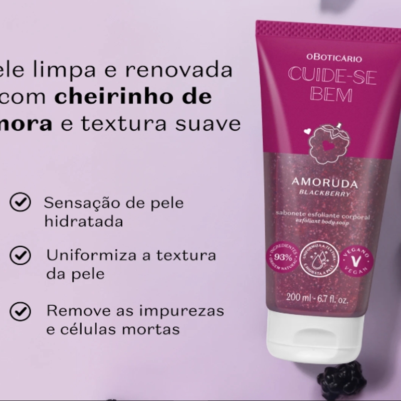 Sabonete Esfoliante Corporal Cuide-se Bem Amoruda 200ml - foto 2