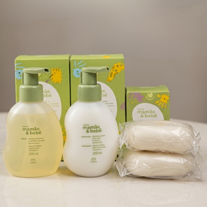 COMBO NATURA MAMAE E BEBE 1 (SHAMPOO 200ml, CONDICIONADOR 200ml E CAIXA COM 2 SABONETES 100g) - foto 6