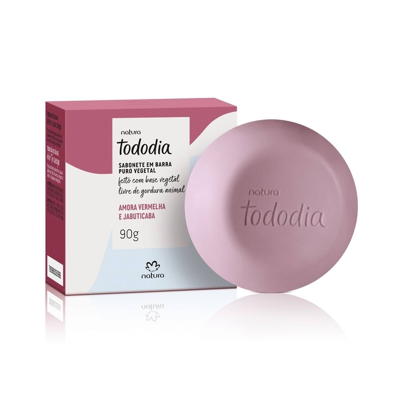 Sabonete Em Barra Puro Vegetal Amora Vermelha 1x90g