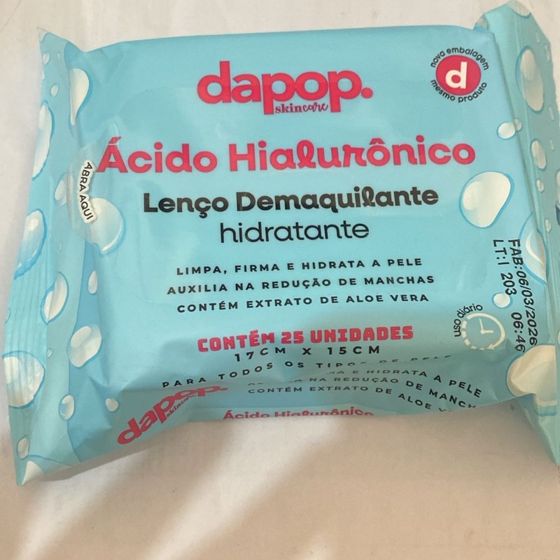 LENÇO DEMAQ ACIDO HIALURONICO