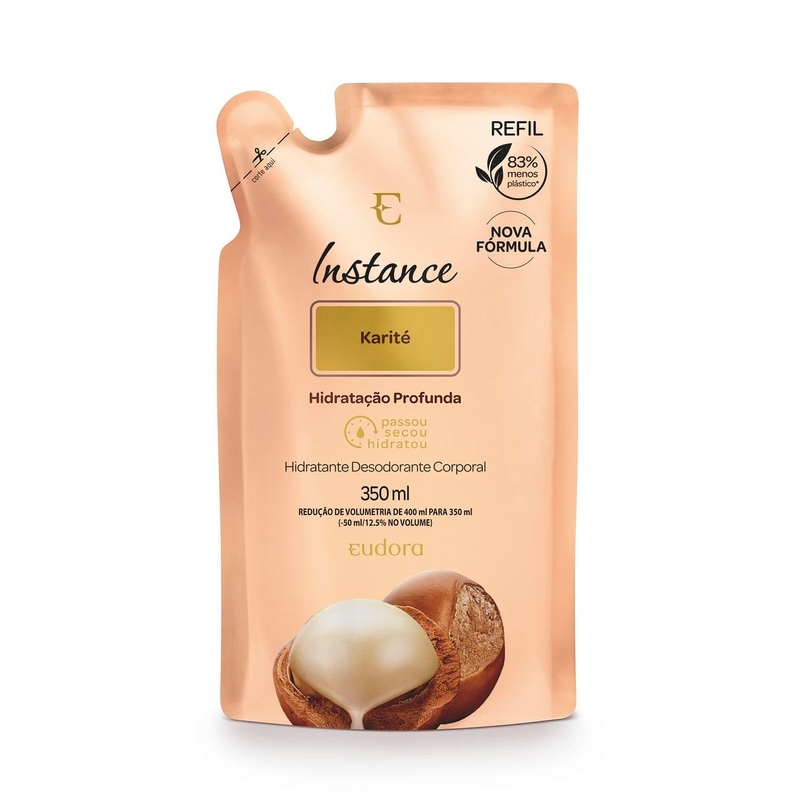 Refil Hidratante Desodorante Corporal Instance Karité 350Ml