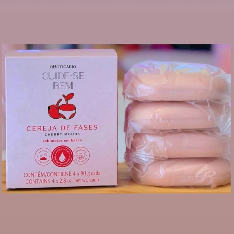 Sabonetes Em Barra Cuide-Se Bem Cereja De Fases 4X80G