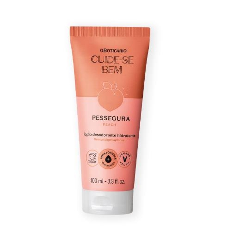 Loção Desodorante Hidratante Corporal Cuide-Se Bem Pessegura 100Ml