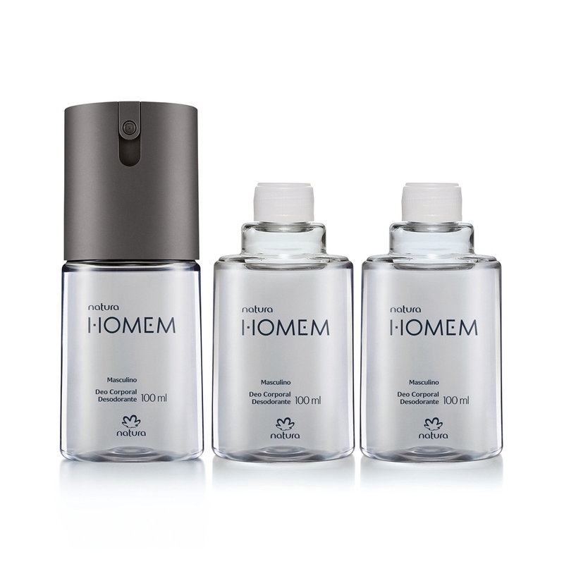 Kit Desodorante Corporal Natura Homem (3 produtos) - 3 un de 100 ml