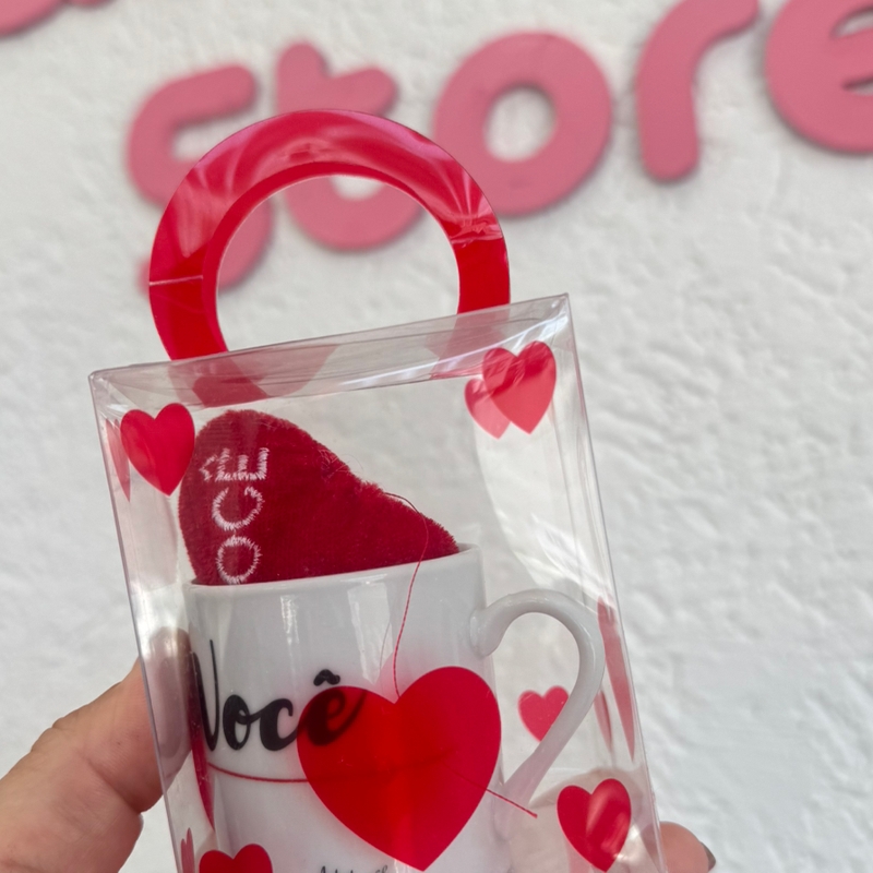Caneca Com Coração Amo Você Com Coração