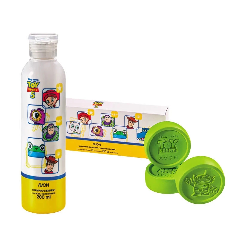 Kit Beleza Toy Story- Shampoo 2 em 1 + Sabonete em barra 3 unidades
