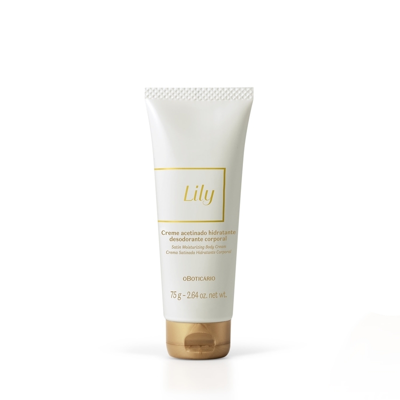 Creme Acetinado Hidratante Desodorante Corporal Lily 75g
