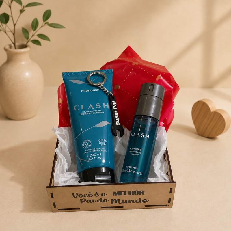 Kit Clash (Body Spray, Hidratante e Chaveiro)