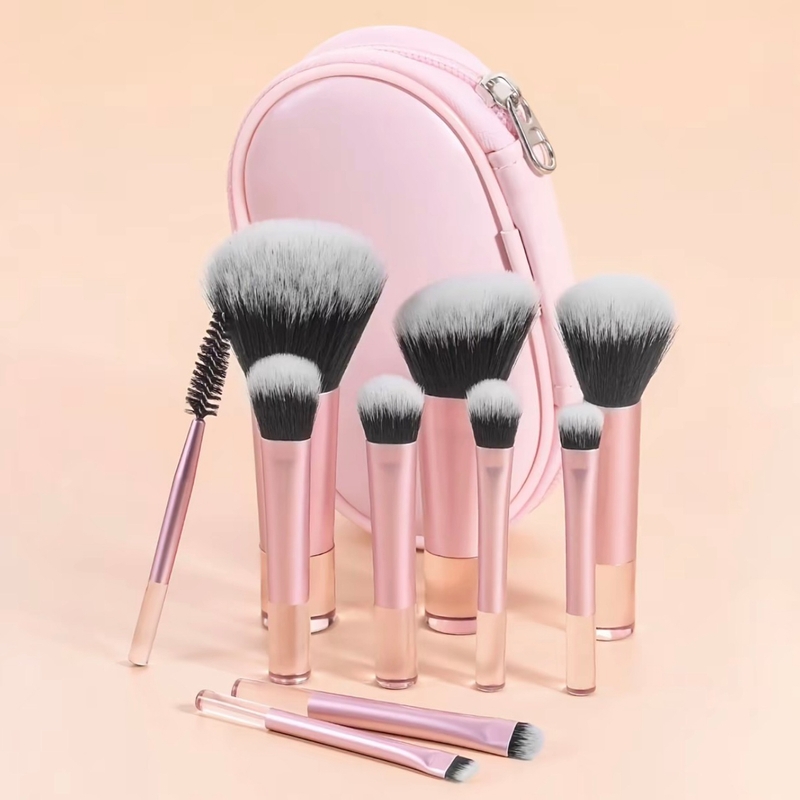 Kit Com 10 Mini Pincéis De Maquiagem