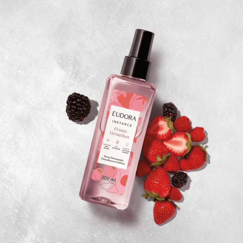 BODY SPRAY DESODORANTE COLONIA INSTANCE FRUTAS VERMELHAS 200ML - foto 4