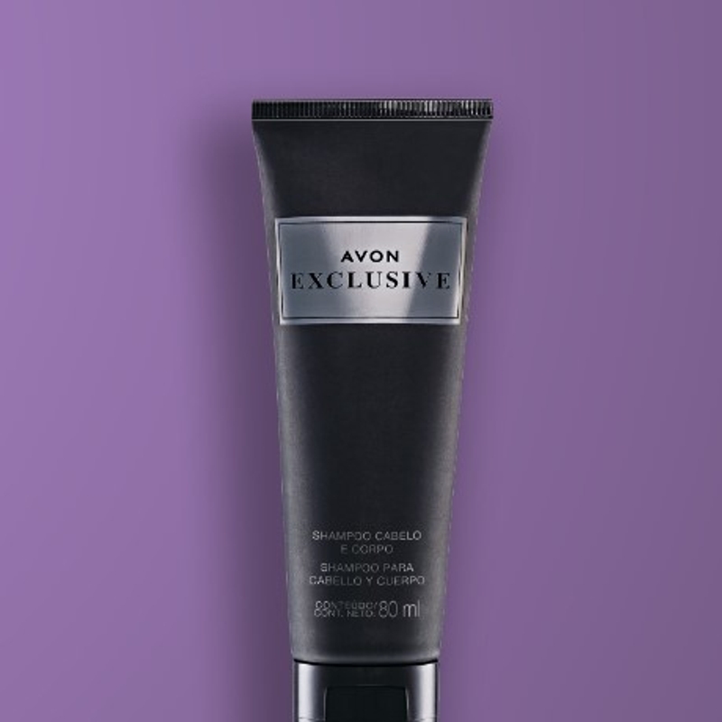 Shampoo Cabelo e Corpo Avon Exclusive In Black 80ml - foto 3