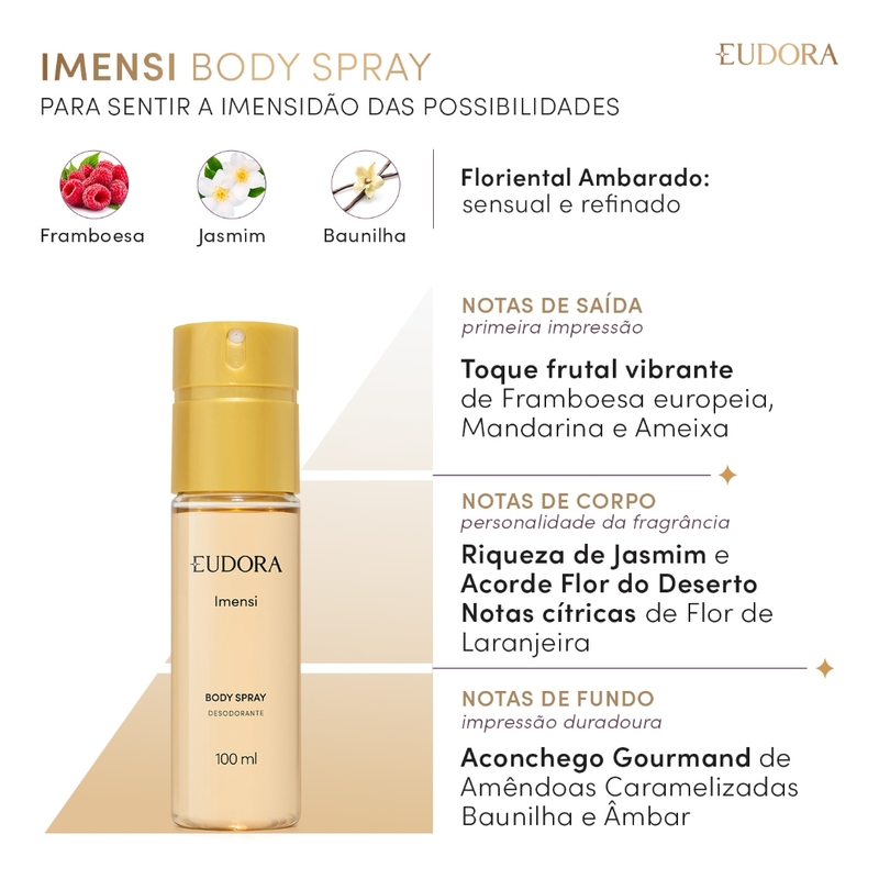 Body Spray Imensi Colônia 100ml - foto 2