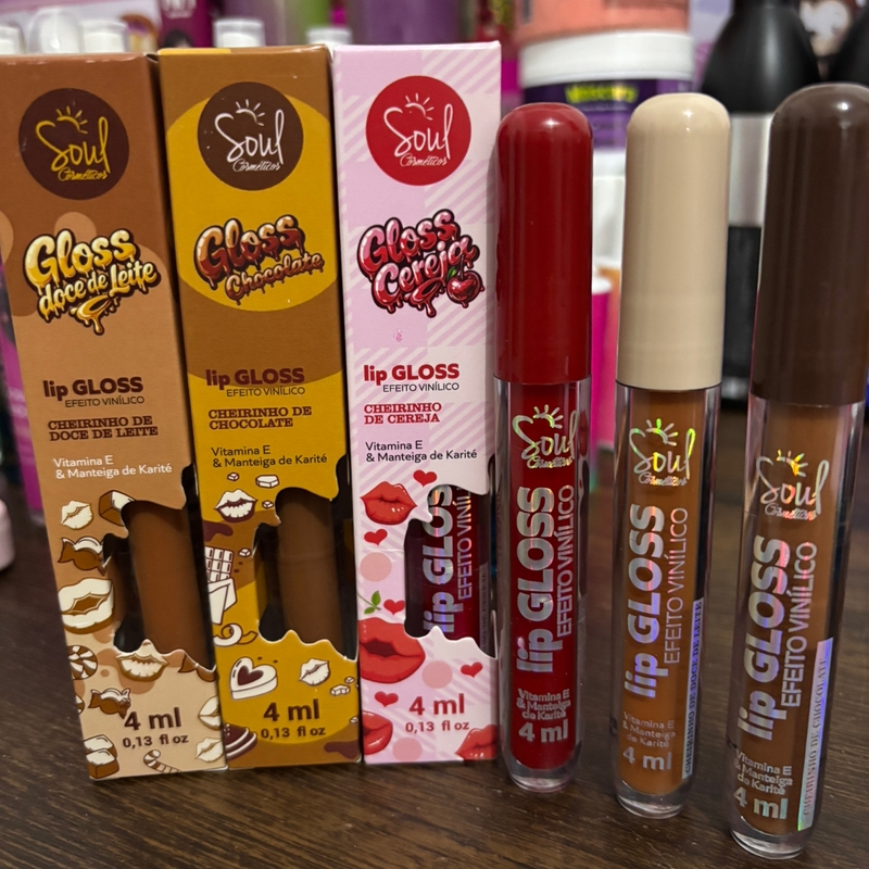 Lip Gloss Soul Efeito Vinílico Sabores
