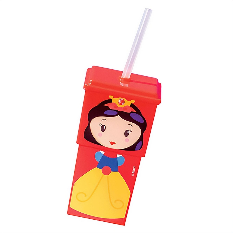 Copo Quadrado com Canudo Princesas – Branca de Neve