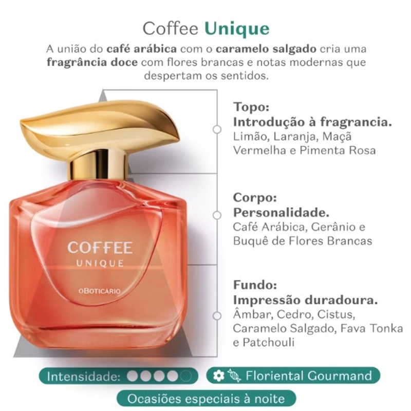 Coffee Woman Unique Floriental Gourmand - Desodorante Colônia 100ml - foto 3