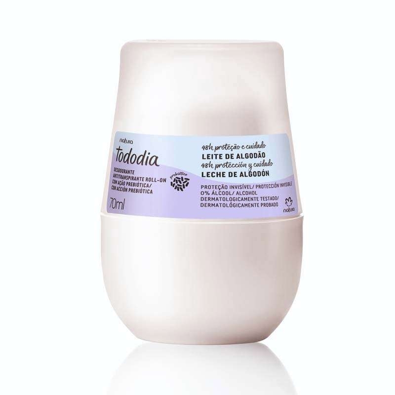 Desodorante Antitranspirante Roll-on Tododia Algodão - 70 ml