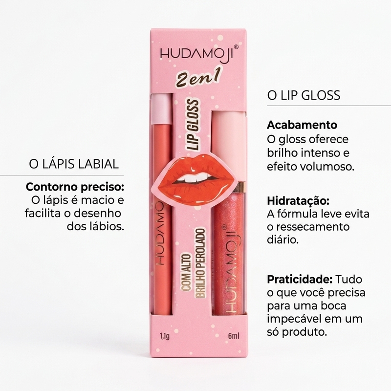 Kit Lip Gloss 2 em 1 - Cor 02 - foto 3