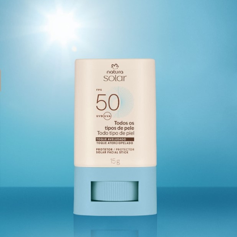 Protetor Solar Facial Stick Incolor FPS 50 15g Toque Aveludado - foto 3