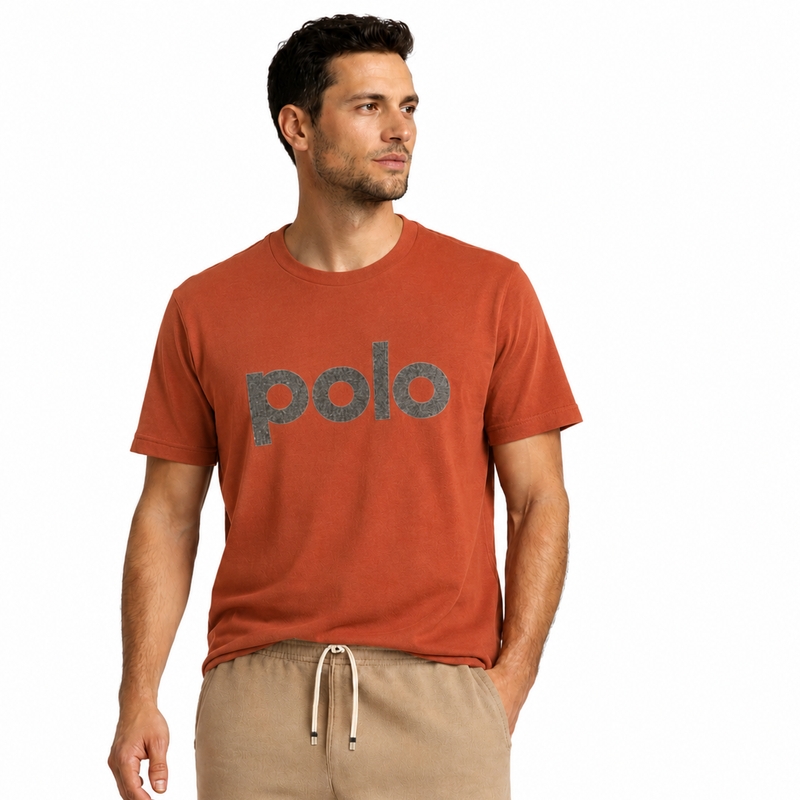 Camiseta M/C Estampa Zegna M Terra Cota