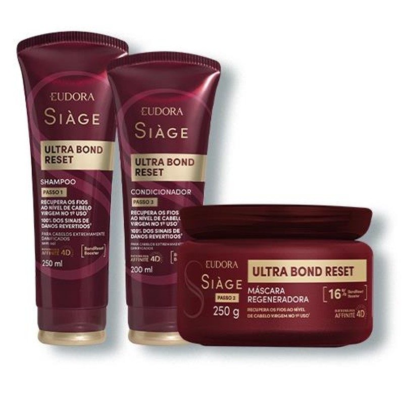 Combo Siage Ultra Bond Reset - Shamp + Cond + Masc