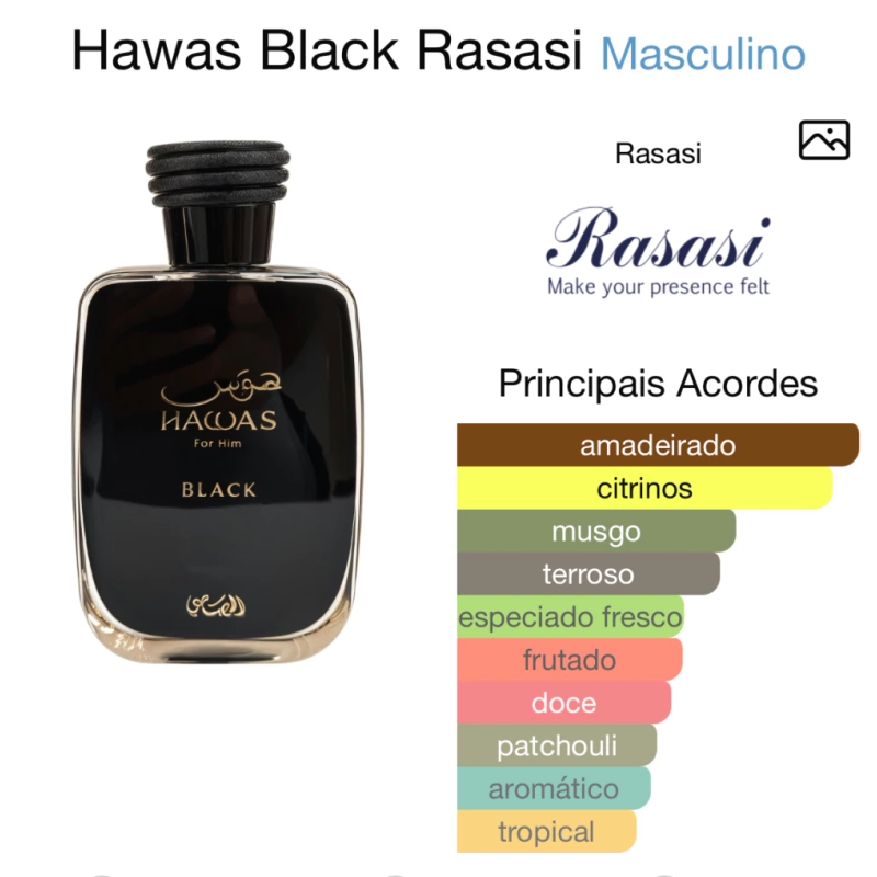 Hawas Black Eau de Parfum - 100ml - foto 2