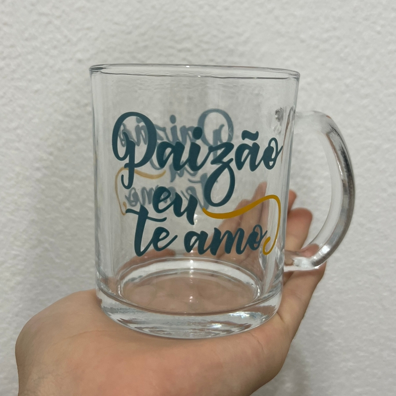 Caneca de Vidro “Paizão Eu Te Amo” 320ml