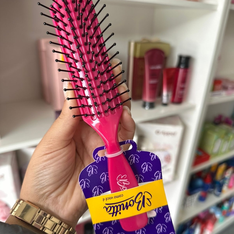 Escova Retangular Básic Pink