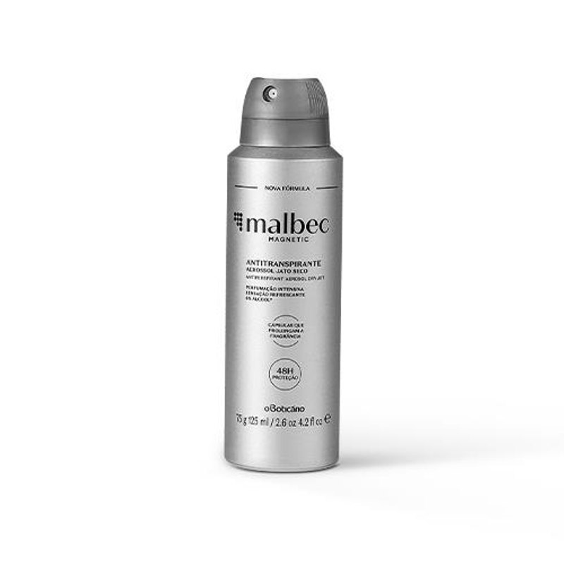 Desodorante Antitranspirante Aerossol Malbec Magnetic 75g/125ml
