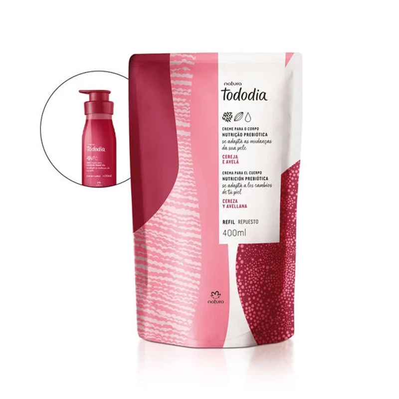 Refil Hidratante Corporal Tododia Cereja e Avelã 400ml