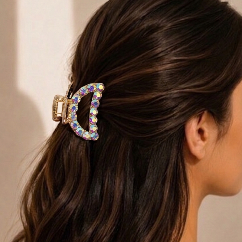 Presilha De Plástico Com Strass