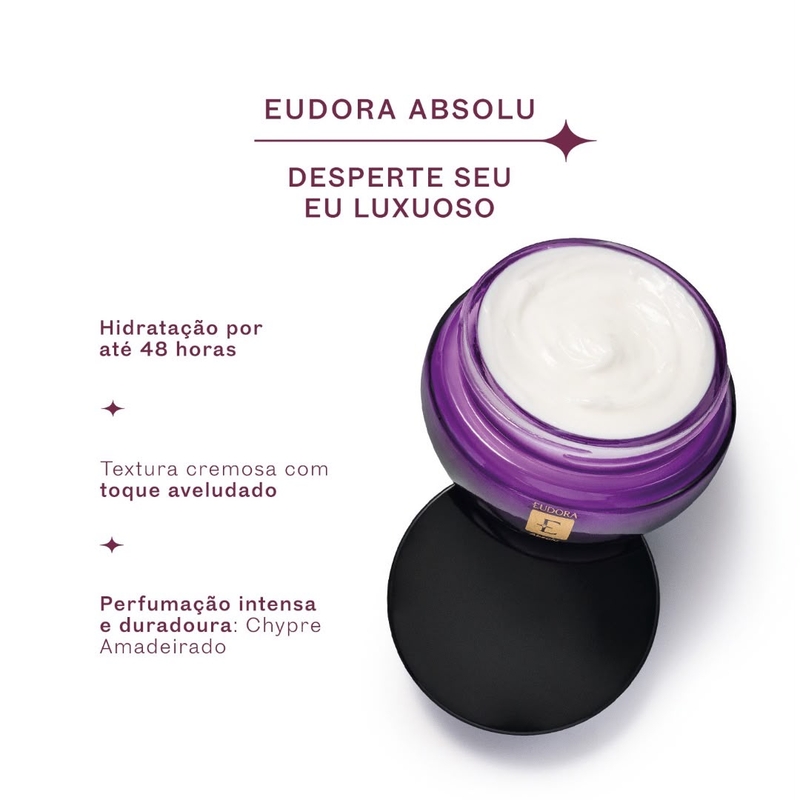 Creme Hidratante Desodorante Corporal Eudora Absolu 200G - foto 2