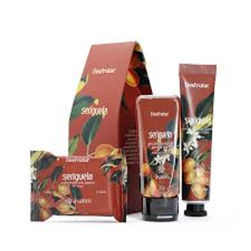 Kit Desfrutar Seriguela - 01 Emulsão para Mãos, 01 Gel para Mãos e 01 Sabonete em Barra