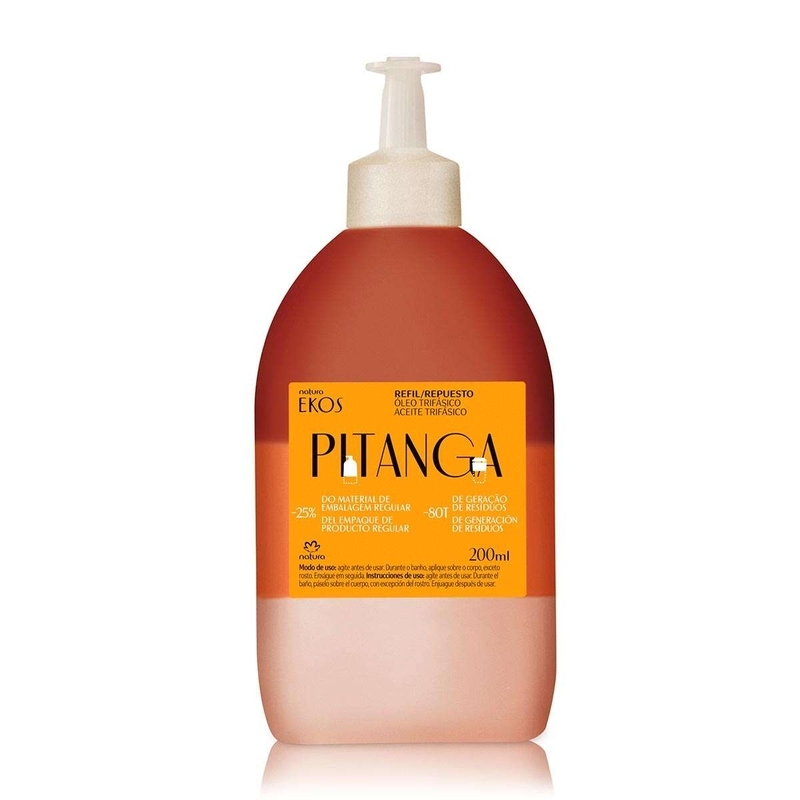 Refil óleo trifásico desodorante corporal pitanga, 200ML