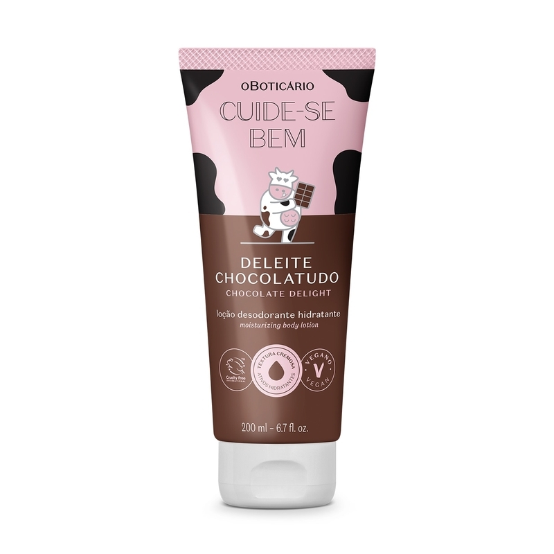 Loção Desodorante Hidratante Corporal Cuide-Se Bem Deleite Chocolatudo 200Ml