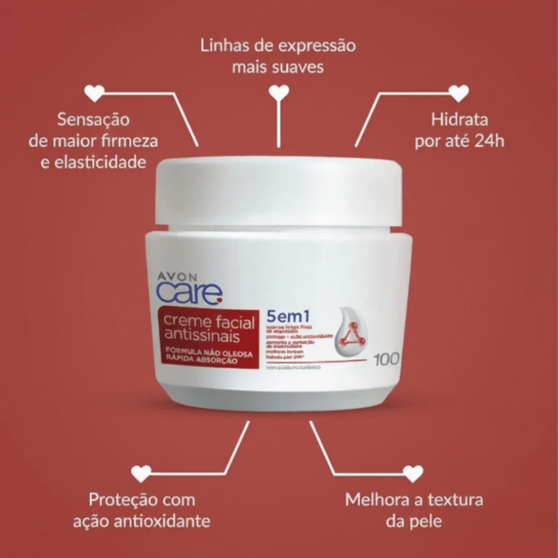 CREME FACIAL ANTISSINAIS AVON CARE 6 EM 1 100G - foto 5
