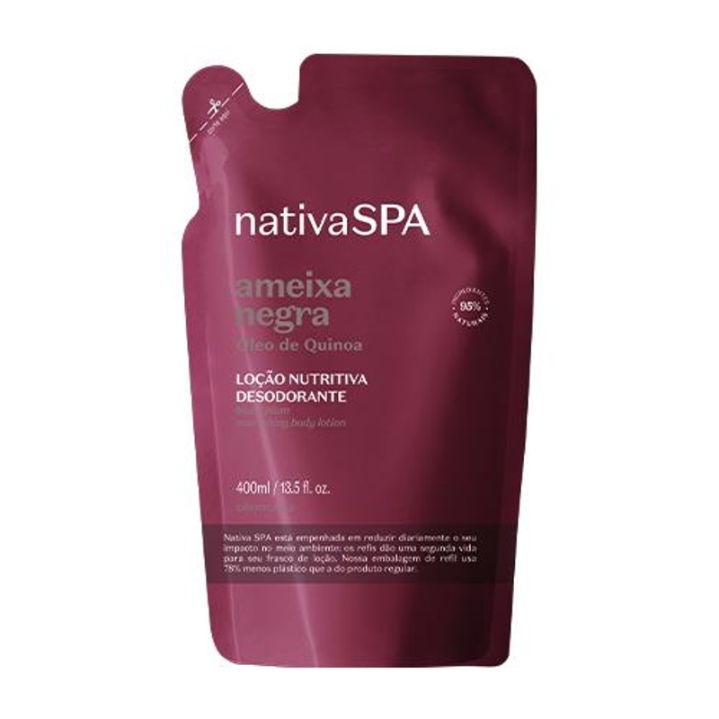 Refil Loção Desodorante Hidratante Corporal Nativa SPA Ameixa Negra 350ml
