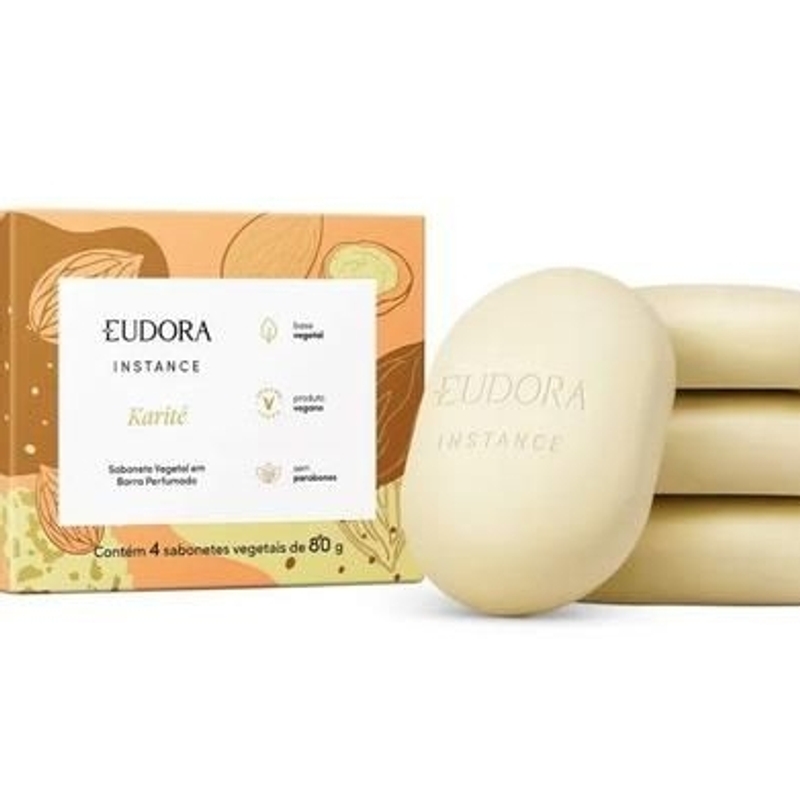Sabonete Vegetal Em Barra Perfumado Instance Karité 4X80G