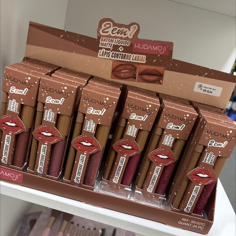 Kit Labial Lip Gloss/Lápis Hudamoji