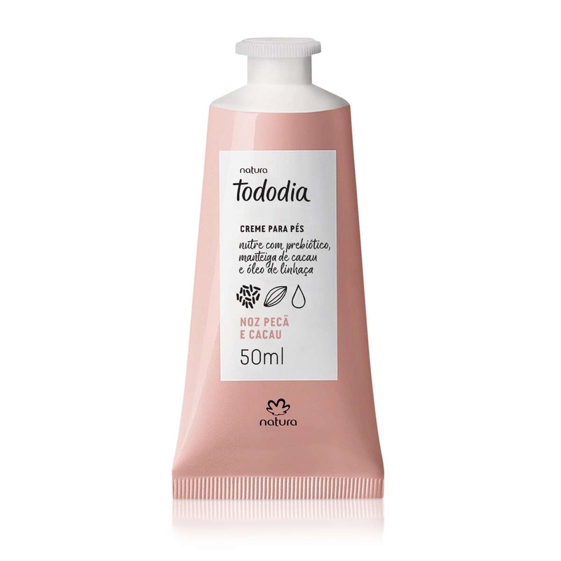 Creme desodorante nutritivo para os pés noz pecã e cacau