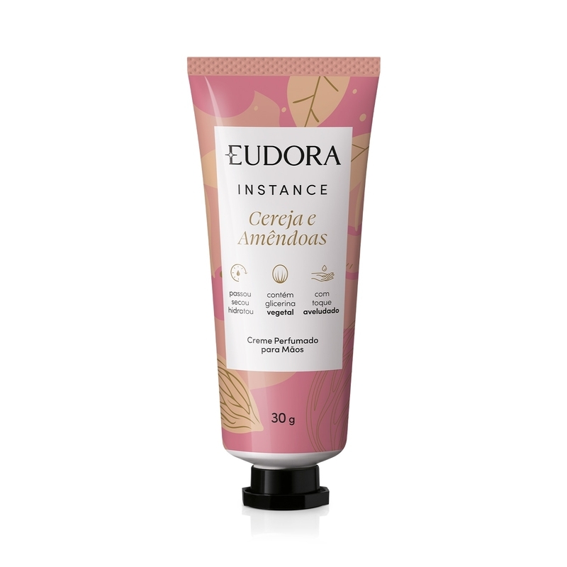 Creme para Mãos Instance Cereja e Amêndoas 30g - Eudora