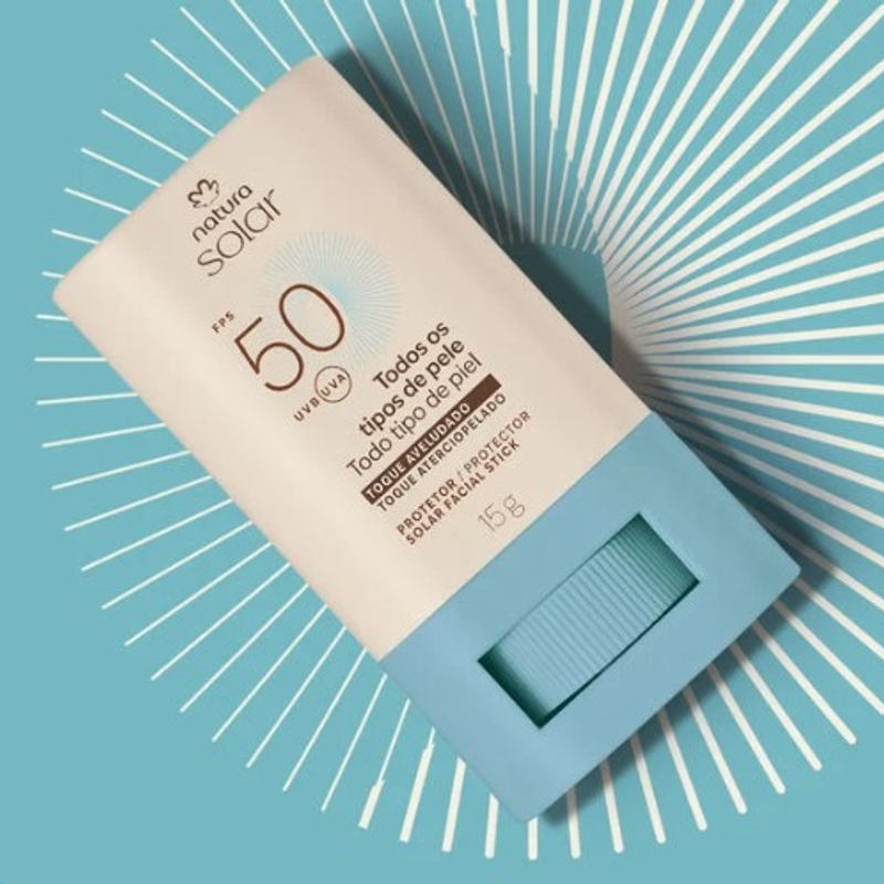 Protetor Solar Facial Stick Incolor FPS 50 15g Toque Aveludado - foto 2