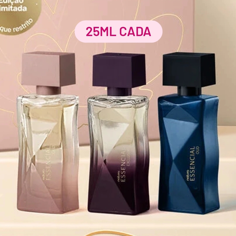 Presente Natura Essencial Miniaturas 25ml Cada  (3 produtos)