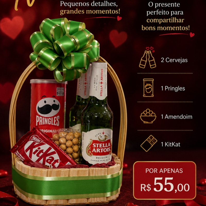 Cesta Namorados Stella Artois