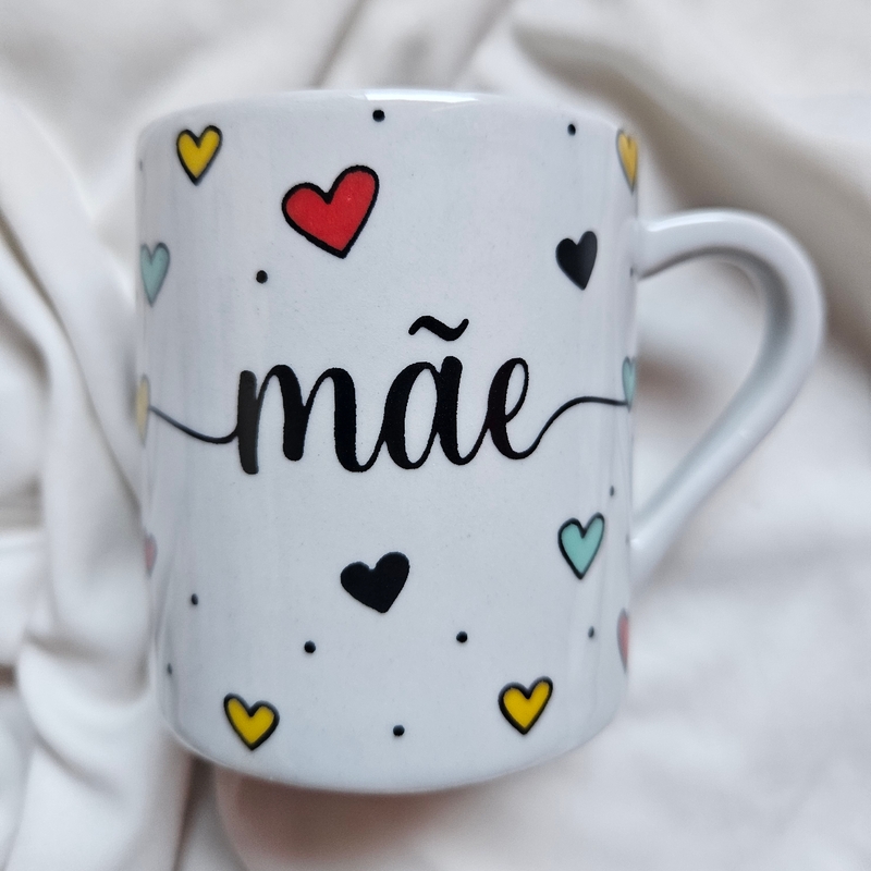 Caneca Porcelana 300ml MÃE ♡