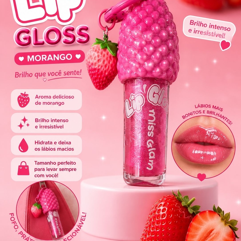 Lip Gloss De Morango