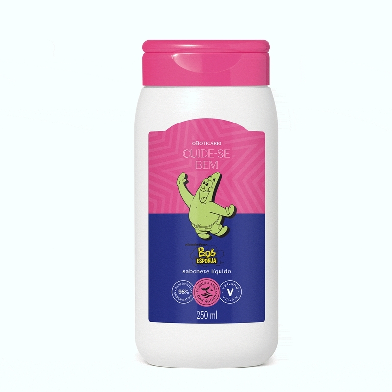 Sabonete Líquido Corporal Cuide-Se Bem Bob Esponja Patrick Estrela 250Ml