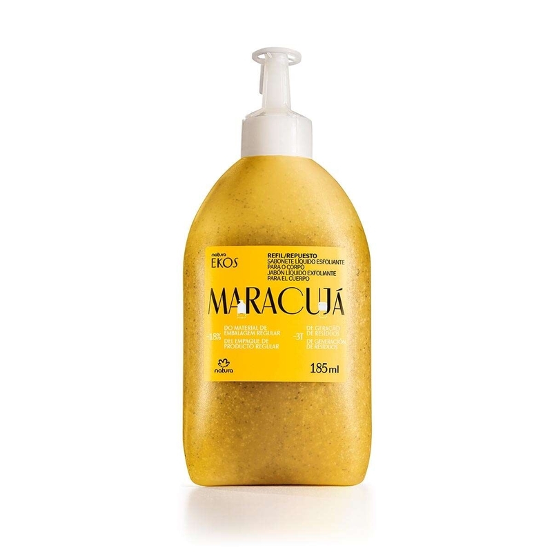 Refil Ekos Sabonete Líquido Esfoliante Maracujá - 185 ml