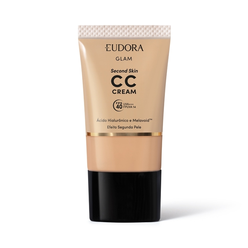 CC Cream  Eudora Glam  Second Skin Cor 35 30ml