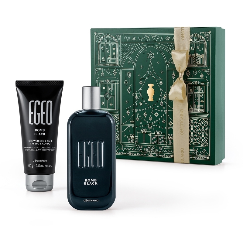 Kit Presente Natal Egeo Bomb Black (2 Itens)