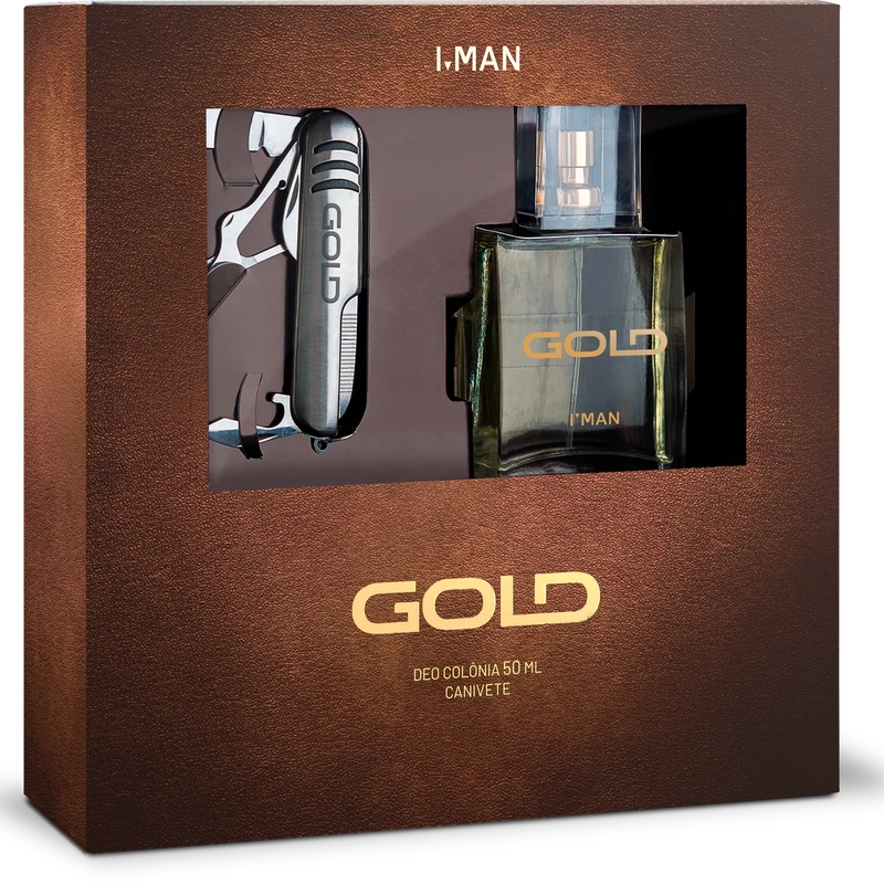 Kit Gold Deo Colônia Gold 50ml + Canivete